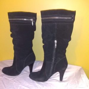 Black Suede GUESS Boots Size 8.5